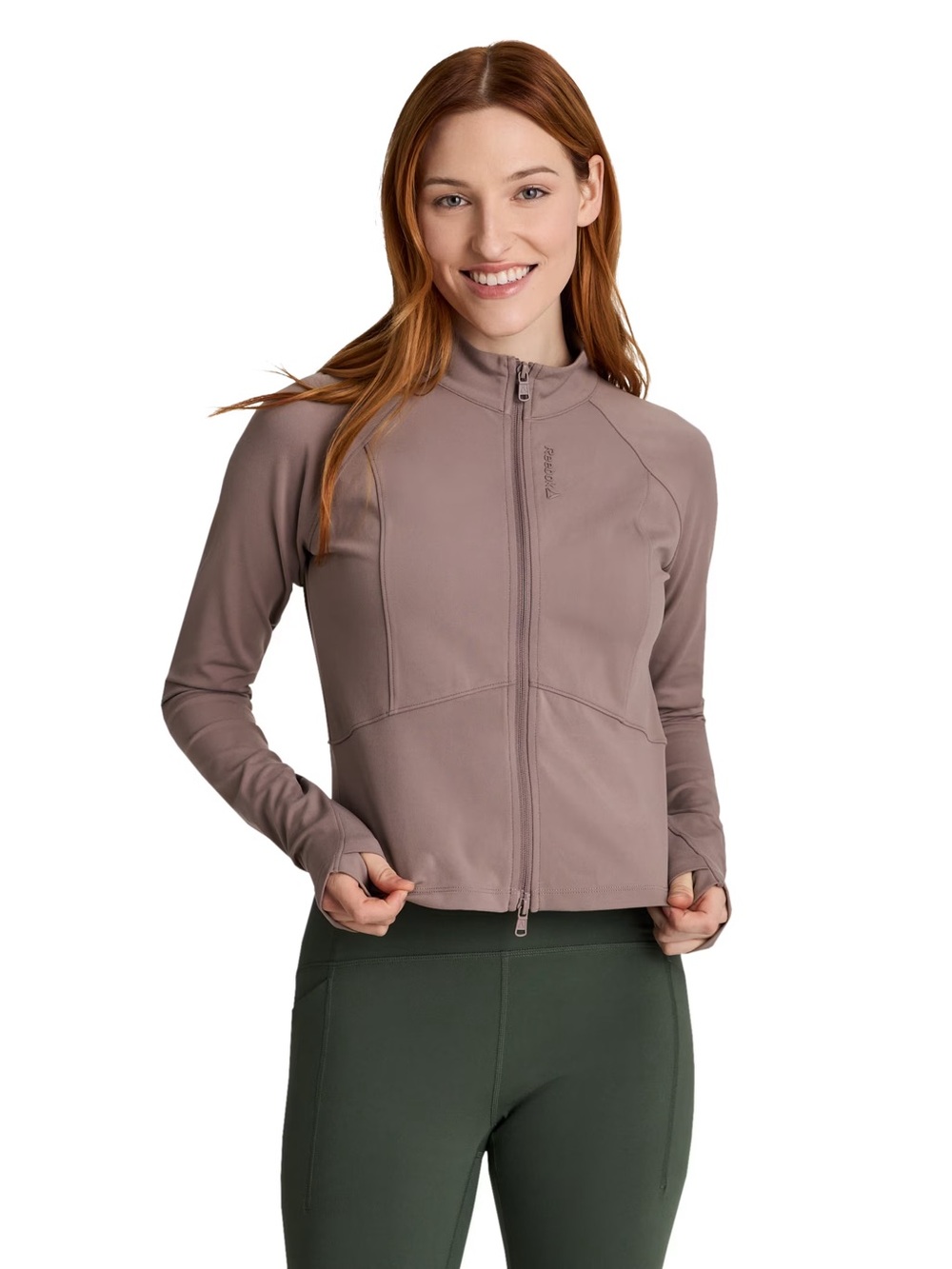 Reebok Women's Light Gray/Taupe Zip Jacket
